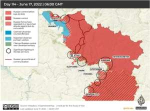 Controlul asupra teritoriilor din Donbas